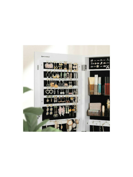 Songmics Boden- oder Standspiegel mit Weißem Holzrahmen 152x41,2cm