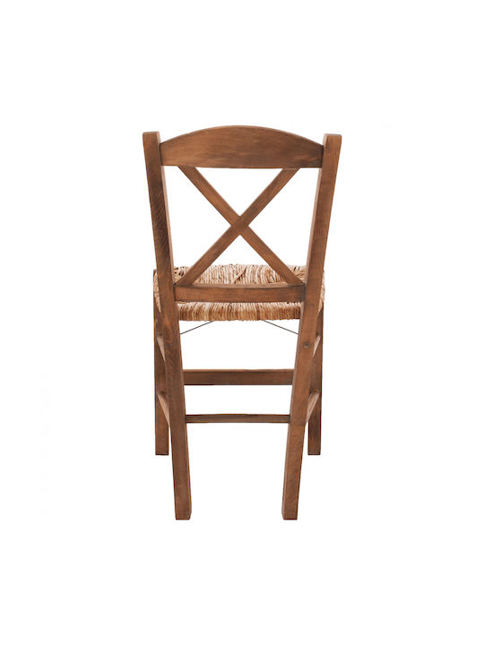 Καρέκλα Καφενείου Ξύλινη Καφέ 40.5x41.5x88εκ.