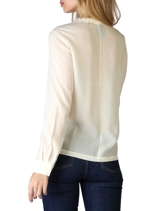 Tommy Hilfiger Women's Blouse Long Sleeve White