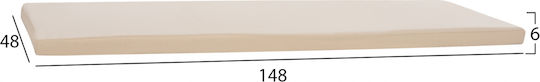 HomeMarkt Μαξιλάρι για Παγκάκι Κήπου Chios Μπεζ 148x48εκ.