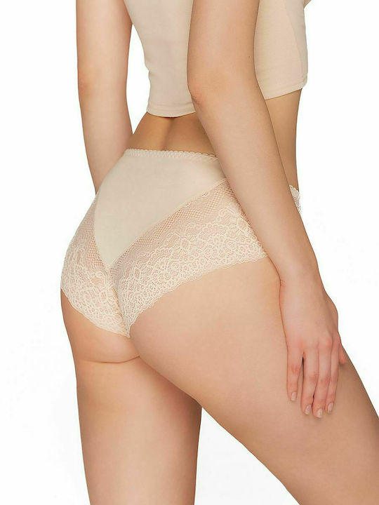 Babell Baumwolle Damen Brasilien mit Spitze Beige