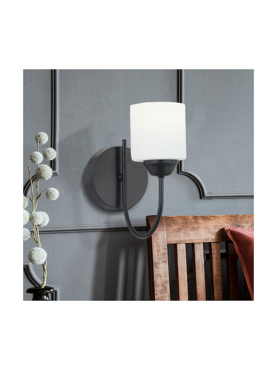 HomeMarkt Leuchte Wand Schwarz 10x21x10cm