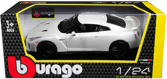 Bburago Αυτοκινητάκι Official Nissan GT-R White 1:24 για 3+ Ετών