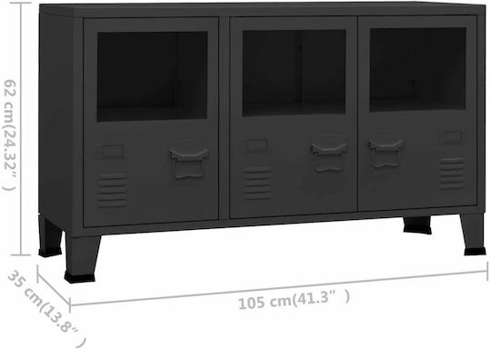Μαύρο 105x35x62cm