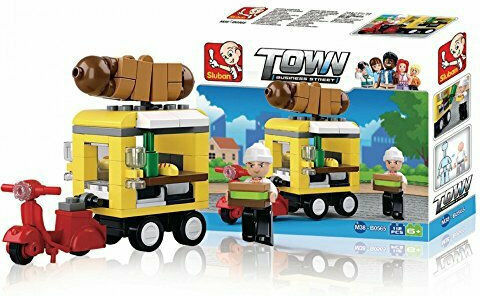 Sluban Cuburi De Construit Town Hot Dog Car Pentru 6+ Ani 112 Bucăți