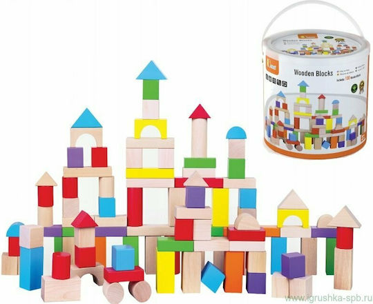 Viga Toys Blocks Construction Wooden for 2-5 years old Years 100pcs
