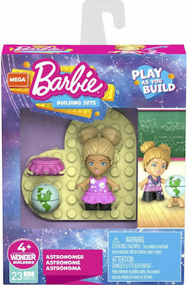 Mega Bloks Building Block Barbie Αστρονόμος for 4+ years 25pcs