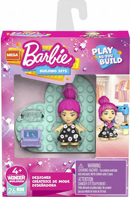 Mega Bloks Bausteine Barbie Σχεδιάστρια für 4+ Jahre 25Stück