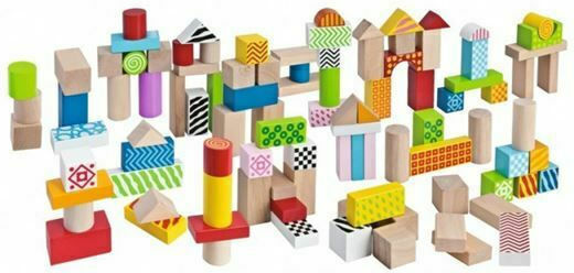 Eichhorn Wooden Building Blocks for 2+ Years 50 Pieces