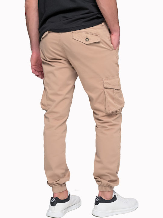 Trousers Cargo Elastic Beige