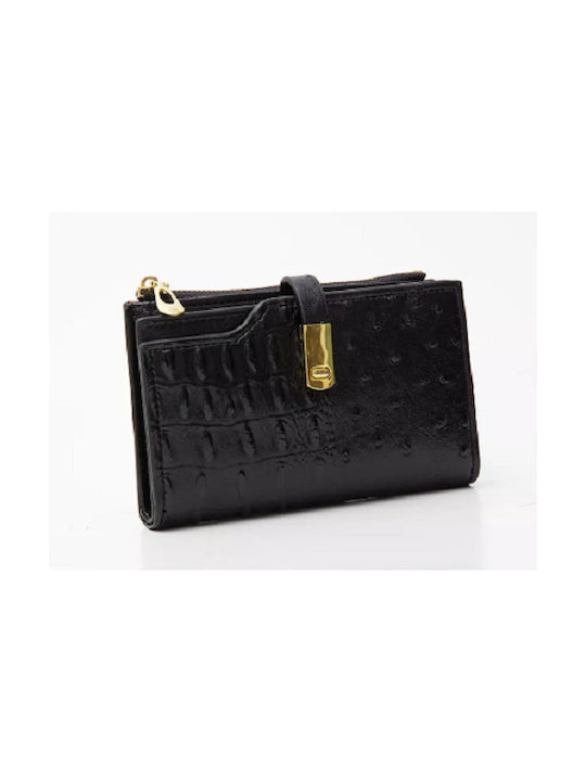 Fragola Large Women's Wallet Black Croco