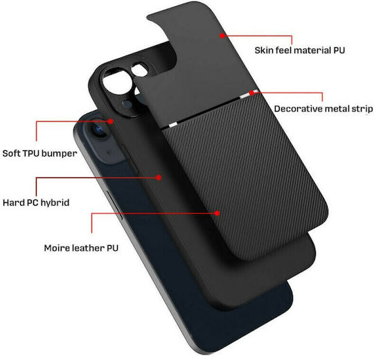 Forcell Noble Back Cover Σιλικόνης Μαύρο (Redmi Note 11 / 11S 4G)
