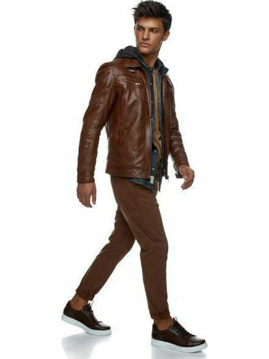 Mentor Lederjacke Jacke Biker Tabac Braun