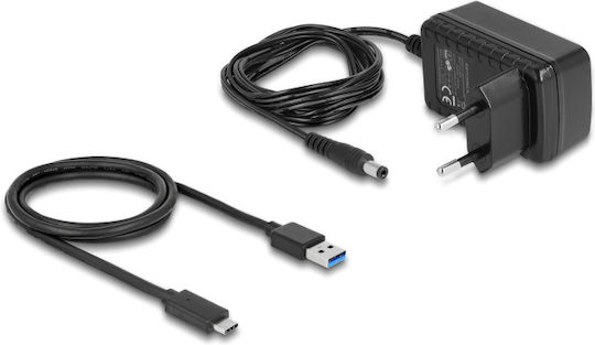 DeLock 64188 Αντάπτορας USB-C σε SATA 22-pin Μαύρο