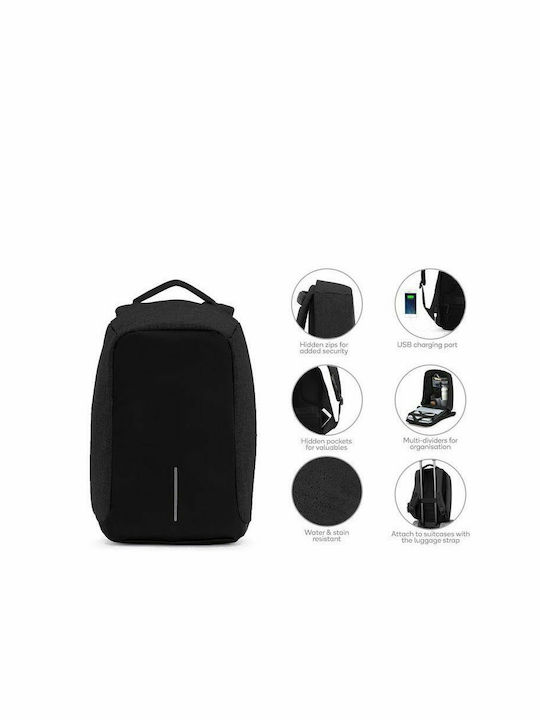 Ozuko Anti Theft Laptoptasche für Laptop 14 Zoll Mit USB-Anschluss in Schwarz
