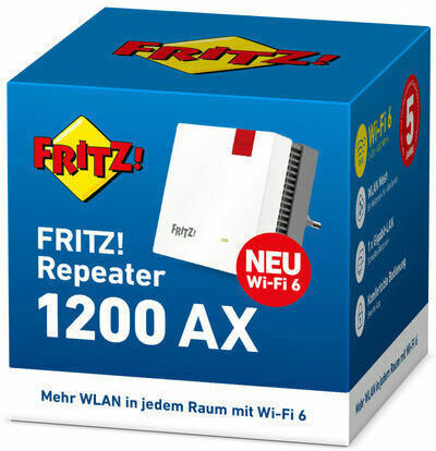 AVM Fritz!Repeater 1200 AX Mesh WiFi Extender Dual Band (2.4 & 5GHz) 1200Mbps