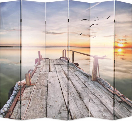 vidaXL Decorativ Paravan din Pânză cu 6 Panouri 228x180cm
