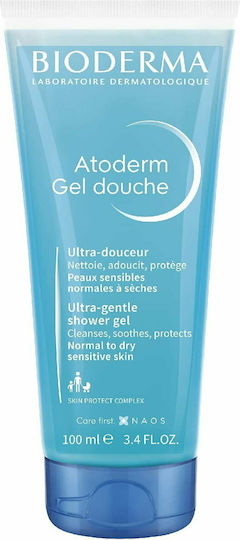 Bioderma Atoderm Gentle Dry Sensitive Skin Bubble Bath Gel with Moisturizing Hyaluronic Acid 100ml