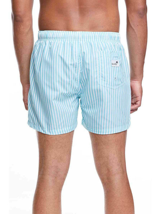 Boardies Deck Stripe Men's Swimwear Shorts Light Blue Striped