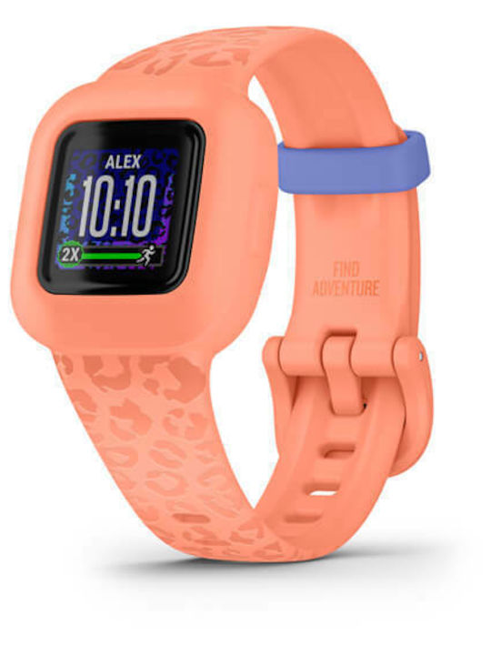 Garmin Kids Digital Watch Vivofit Jr 3 with Rubber/Plastic Strap Orange