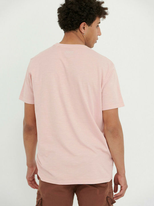 Funky Buddha Men's Short Sleeve T-shirt Pink