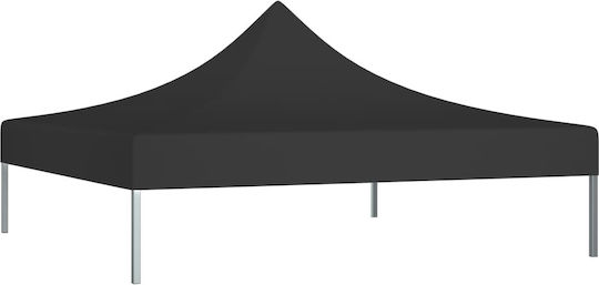 vidaXL Pavillonabdeckung Schwarz mit PVC-Beschichtung 2x2m