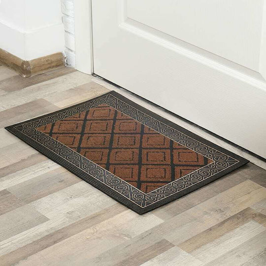 Click Прагове за вход Правоъгълена Килим с Антиплъзгаща подложка Black / Beige 45x75бр 2бр