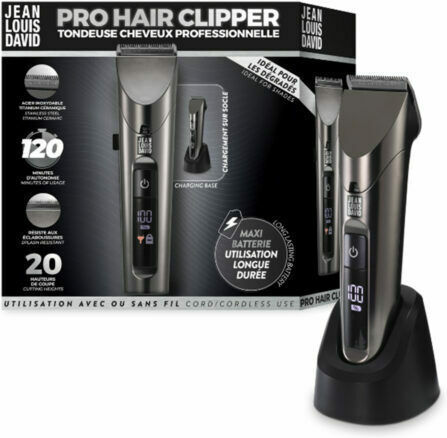 Jean Louis David Tond Pro 39960 Επαγγελματική Επαναφορτιζόμενη Κουρευτική Μηχανή Γκρι 39960