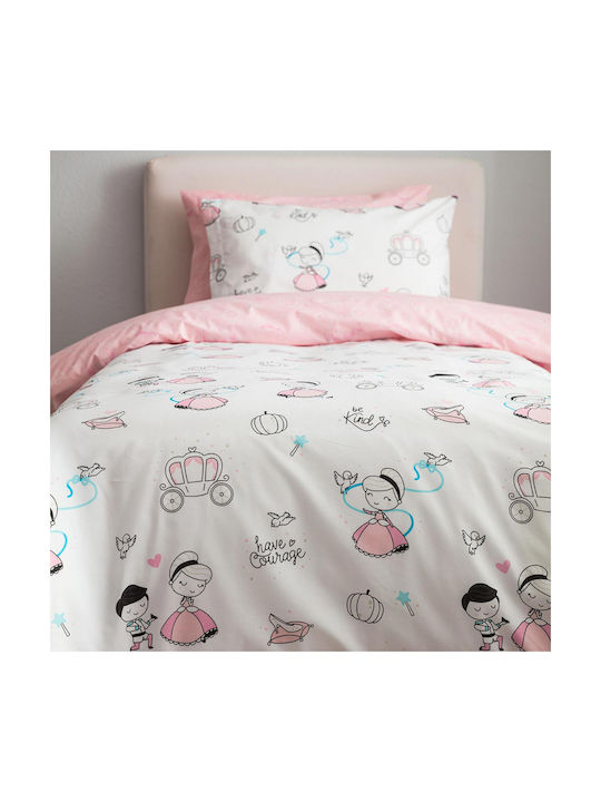 Vesta Home Sheet Set Single Cotton Kids Cindy White 170x260cm 3pcs