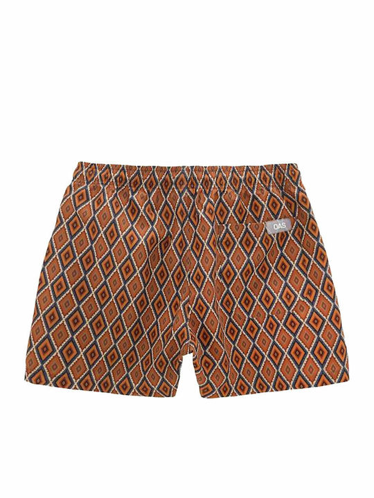 Men's Swimwear Shorts Brown with Patterns