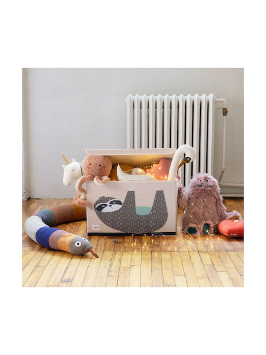 3 Sprouts Kids Fabric Foldable Toy Storage Box Sloth Gray 61x37x38cm