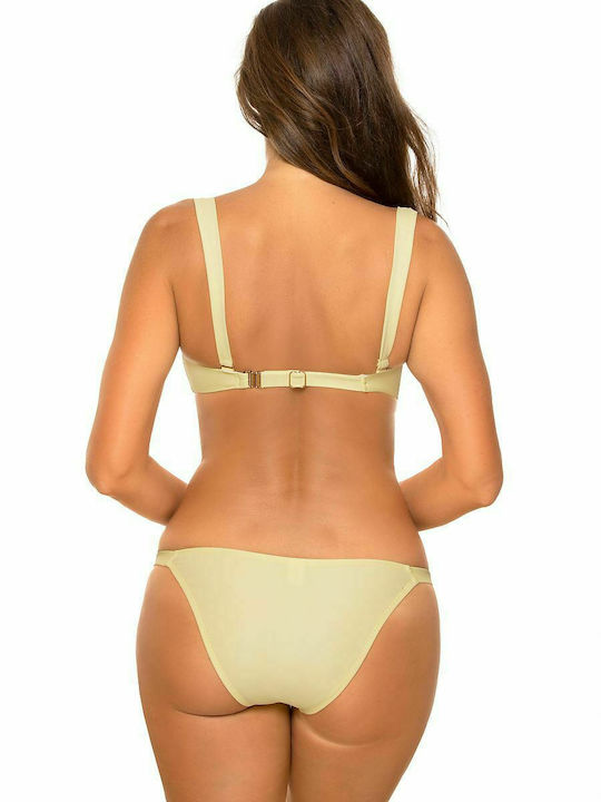 Marko Padded Underwire Bikini Set Bra & Slip Bottom Yellow