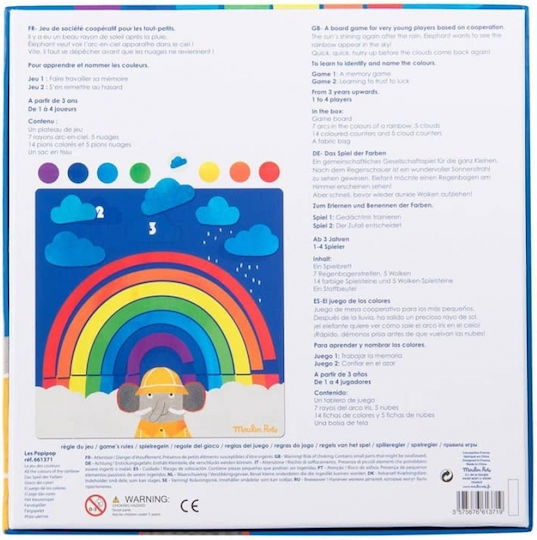 Moulin Roty Baby Toy All the Colours of the Rainbow made of Fabric for 36++ Months