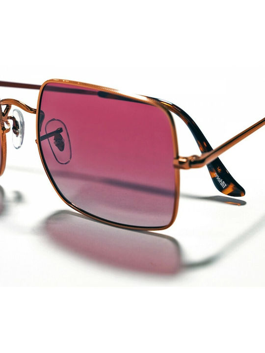 Mohiti AK17108 Sunglasses Χρυσά with Metal Frame & Burgundy Lens Mohiti AK17108 Sunglasses Χρυσά with Metal Frame & Burgundy Lens