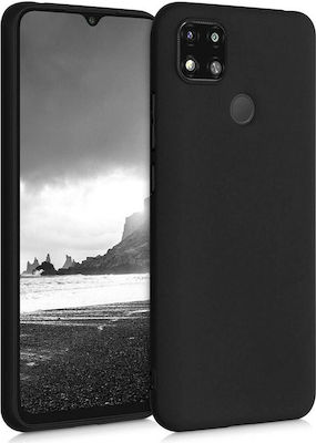 Matt Silicone Back Cover Black (Redmi 9C)