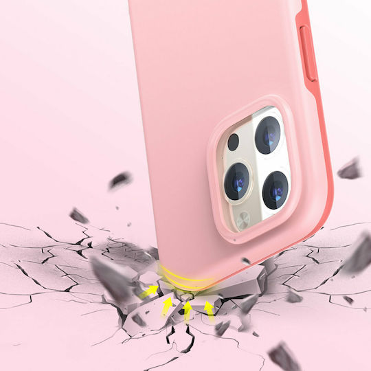 Choetech Mfm Anti Drop Umschlag Rückseite Kunststoff Set mit Glas Rosa (iPhone 13 Pro Max)