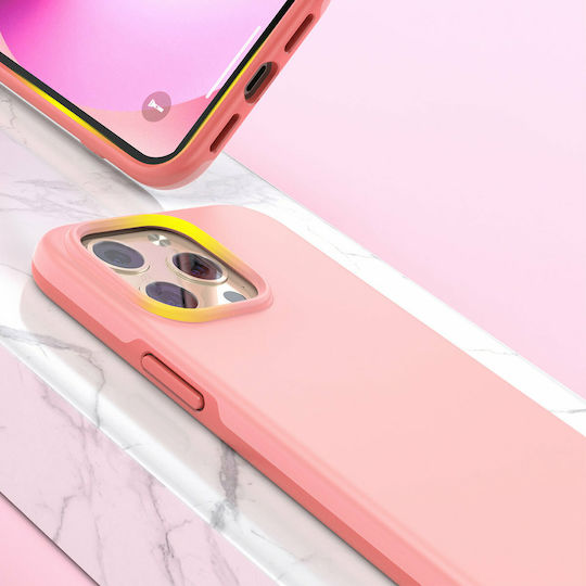 Choetech Mfm Anti Drop Umschlag Rückseite Kunststoff Set mit Glas Rosa (iPhone 13 Pro Max)