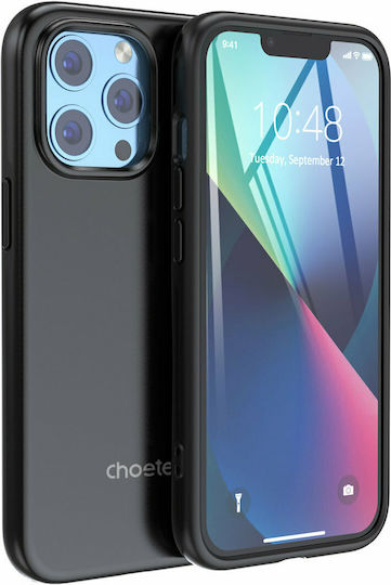 Choetech MFM Anti Drop Back Cover Πλαστικό Σετ με Τζαμάκι Μαύρο (iPhone 13 Pro)