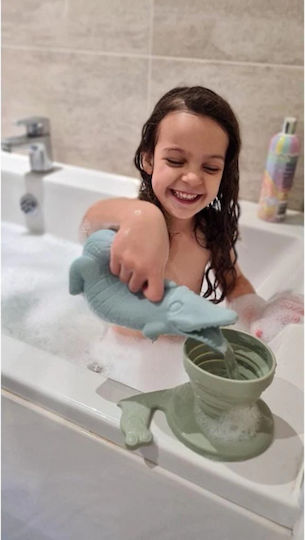 Scrunch Fish Beach Bucket made of Silicone Green