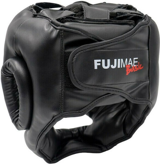Fujimae Basic Head Guard Κάσκα Πυγμαχίας Ενηλίκων Κλείστού Τύπου από Συνθετικό Δέρμα Μαύρη