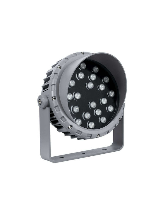 GloboStar Flood-Mena Външна Стояща Лампа LED Стенна Пералня 24W RGB IP65 Сребрист