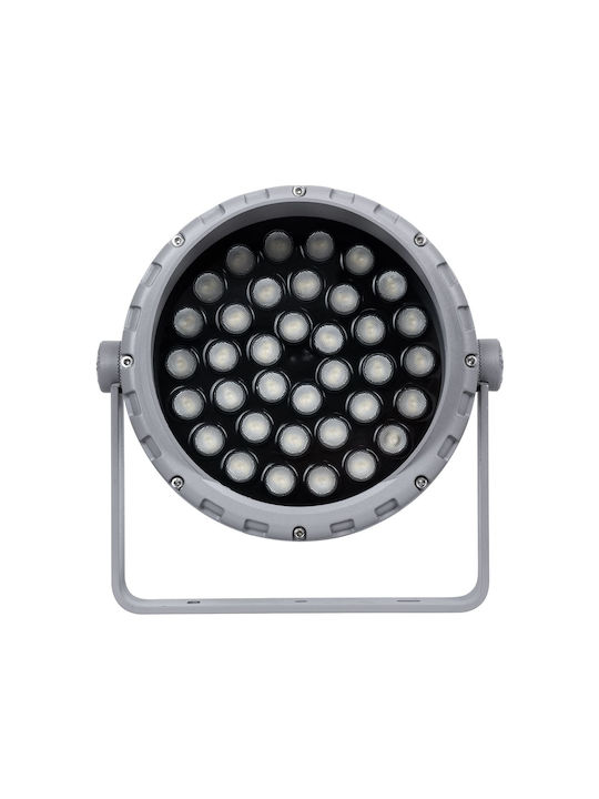 GloboStar Flood-Mena Outdoor Floor Lamp LED Wall Washer 36W with Warm White Light IP65 Silver