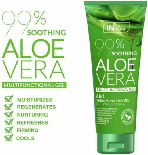 Inelia Multifunctional Gel 99% Aloe Vera Ser hidratant pentru corp cu Aloe Vera 250ml