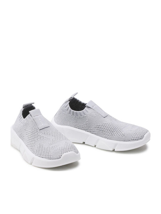 Παιδικά Sneakers Ανατομικά Slip-on Ασημί / Γκρι