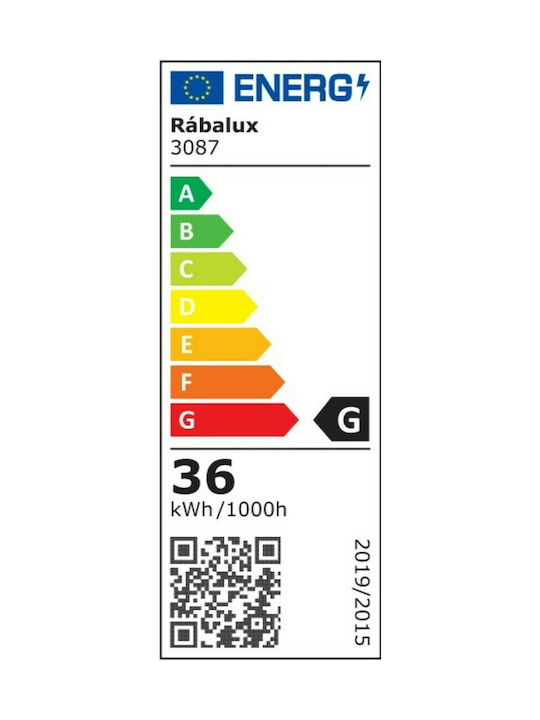 Rabalux Eldrick Modernă De plastic Plafonieră de tavan cu LED Integrat 63.5buc Alb