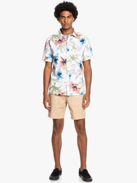 Garden Path Short Sleeve Cotton Shirt Floral Multicolour EQYWT04286 WCL7