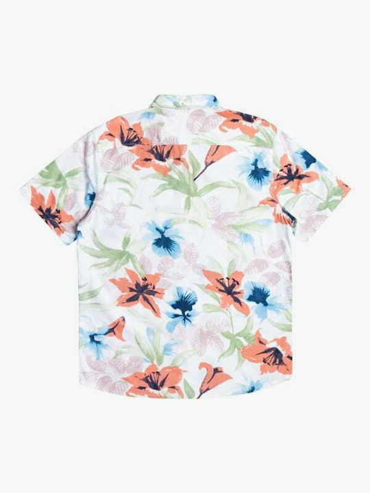 Garden Path Short Sleeve Cotton Shirt Floral Multicolour EQYWT04286 WCL7