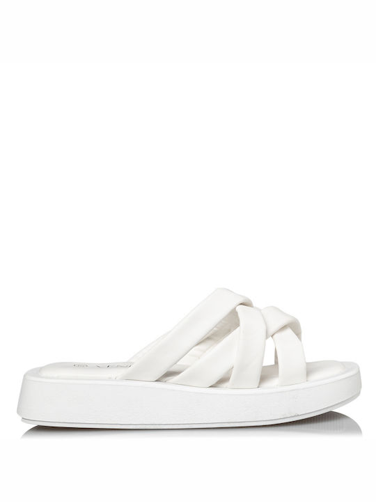 Venini Flatforms Leather Women's Sandals White