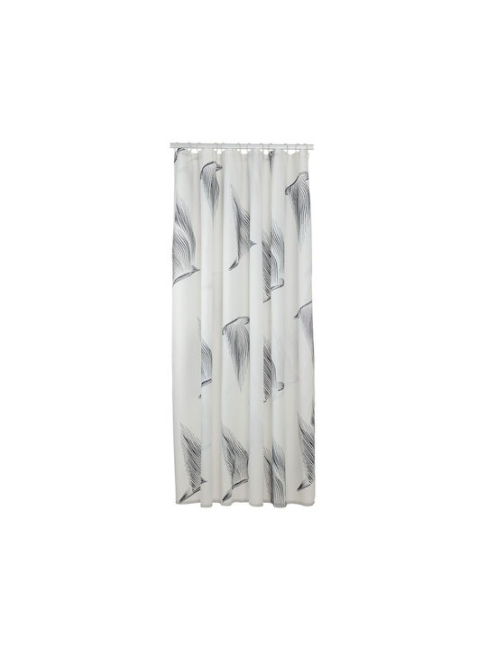 Sealskin Birds Shower Curtain Fabric 180x200cm White / Black 800141