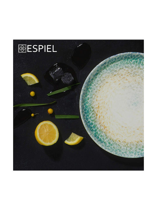 Espiel Lizard Plate Soup made of Porcelain Gray with Diameter 20cm